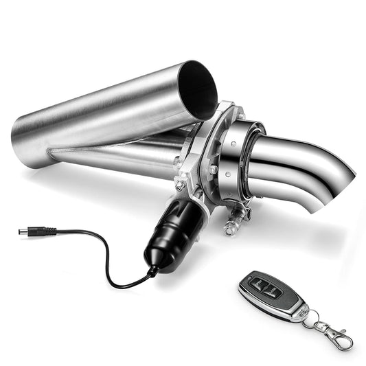 SPEEDWOW Electric Exhaust Cutout 2.25 Inch with Elbow Muffler Valvetronic Exhaust Valve Kit (1 Controller, 1 Valve)
