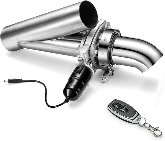 SPEEDWOW 2.0 Inch Remote Electric Exhaust Cutout Kit, Adjustable, 2-Pack