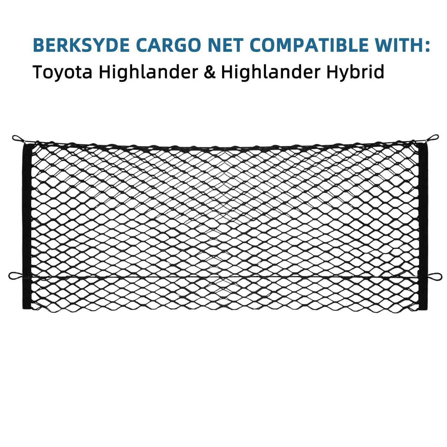 Filluck 2PCS Cargo Net for Pickup Truck Bed, 43.5" Mesh Trunk Organizer for Toyota Highlander 2014–2022, Nvelope Style Cargo Net for SUV, Compatible with Highlander