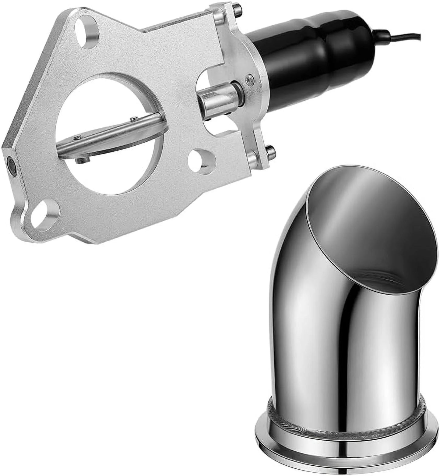 SPEEDWOW 2.0 Inch Remote Electric Exhaust Cutout Kit, Adjustable, 2-Pack