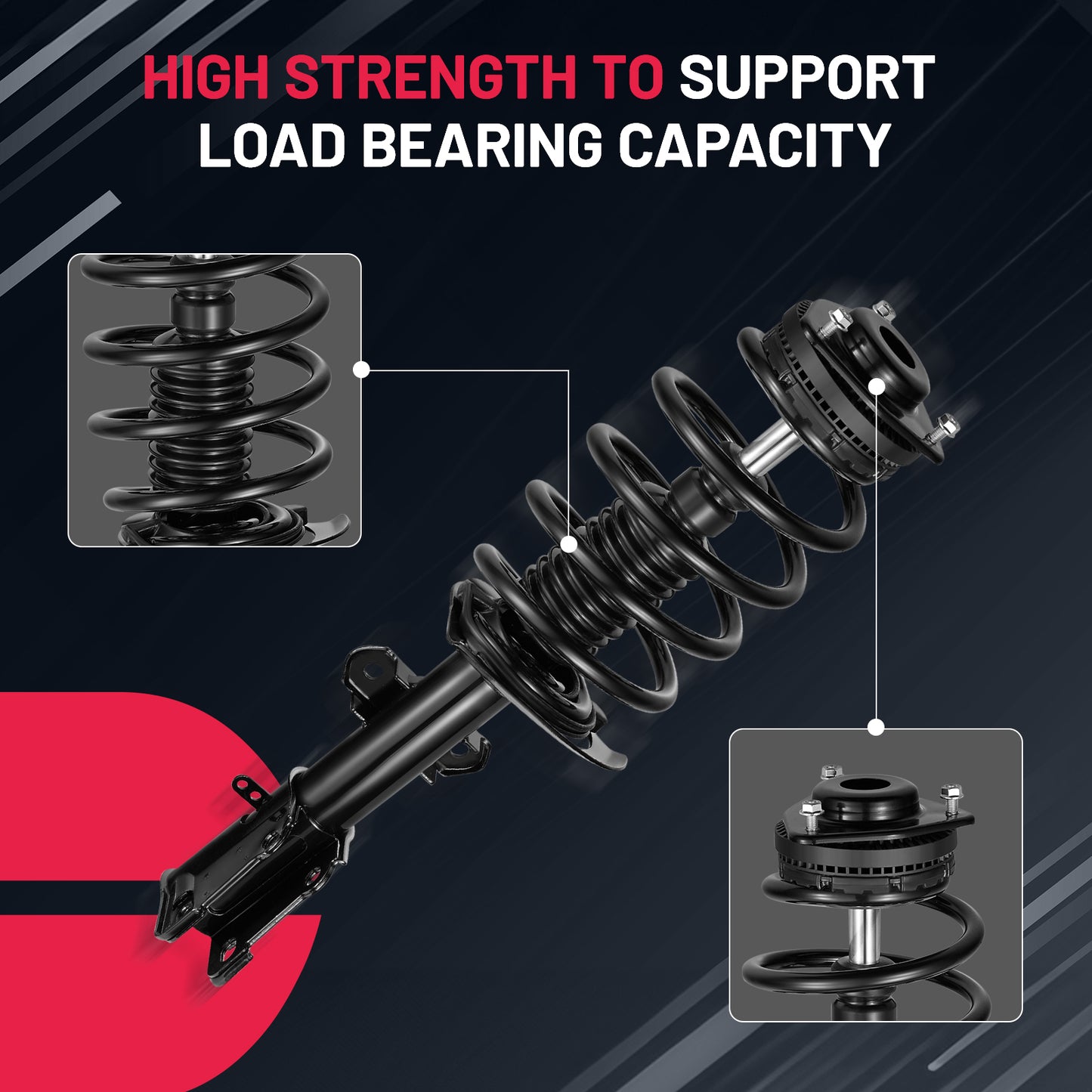 SPEEDWOW Front Struts w/Coil Spring for 2008-2020 Dodge Grand Caravan Town & Country£¬2 Pcs