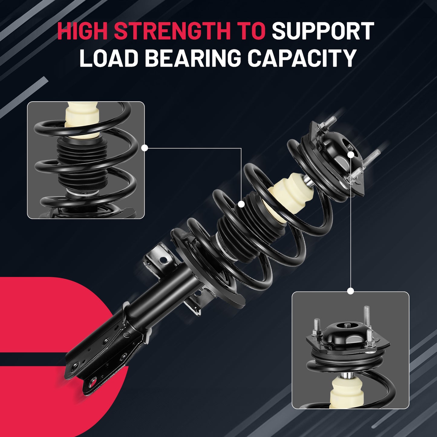 SPEEDWOW Front Struts Rear Shocks Sway Bars for Chevy Traverse Buick Enclave GMC Acadia